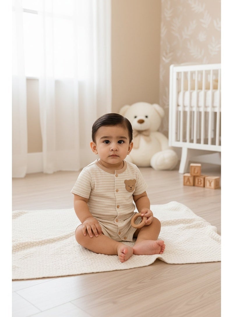 Essentials 360 Luxury Bear-Themed 14-in-1 Baby Gift Set, Gender Neutral New Born Baby Clothes, Wooden Toys, Photo Frame & Suitcase Packaging – Perfect for Baby Shower, Birthday & New Parents - Image 4